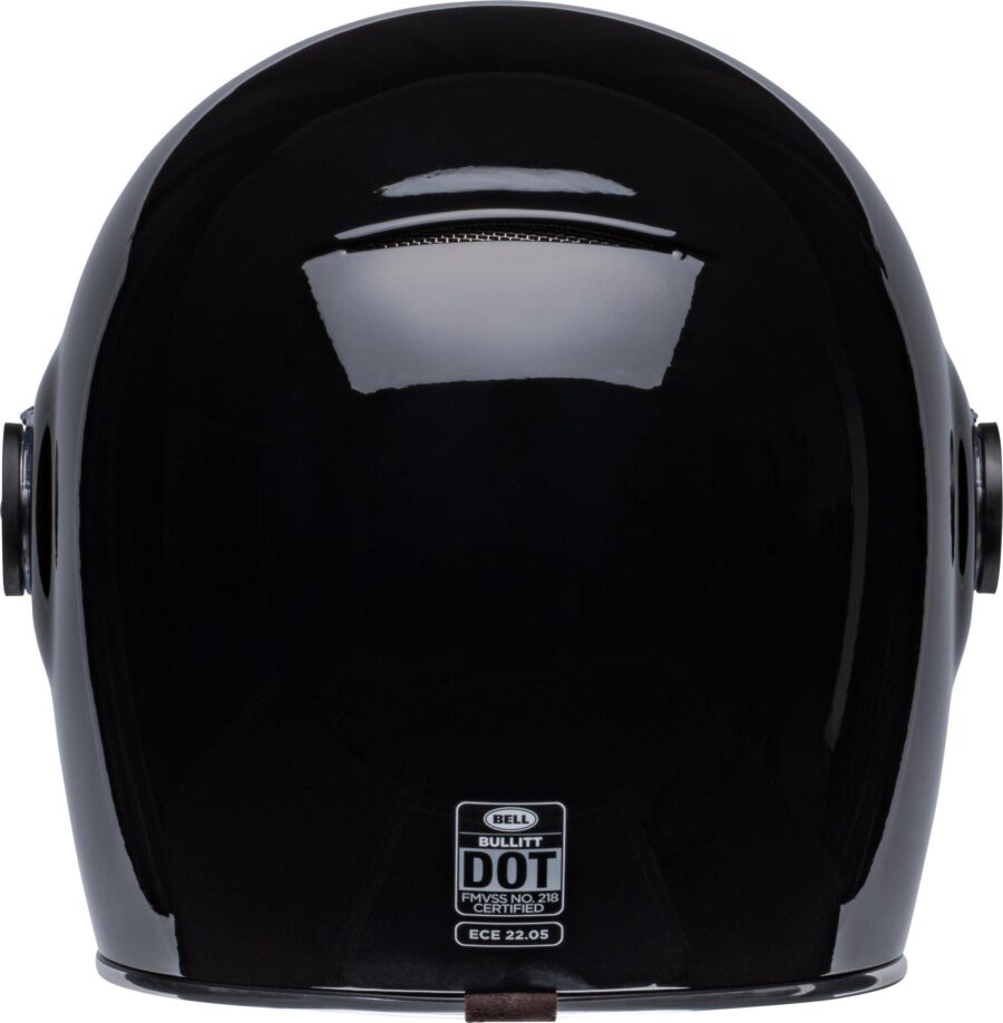 Kosmer Gloss Black Helmet – Sleek Retro Protective Headgear - Image 3