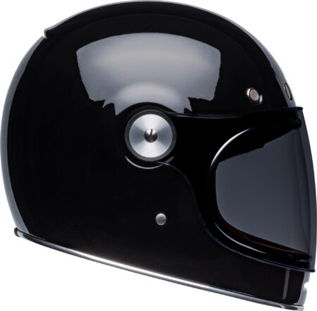 Kosmer Gloss Black Helmet – Sleek Retro Protective Headgear