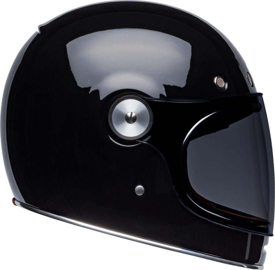 Kosmer Gloss Black Helmet – Sleek Retro Protective Headgear
