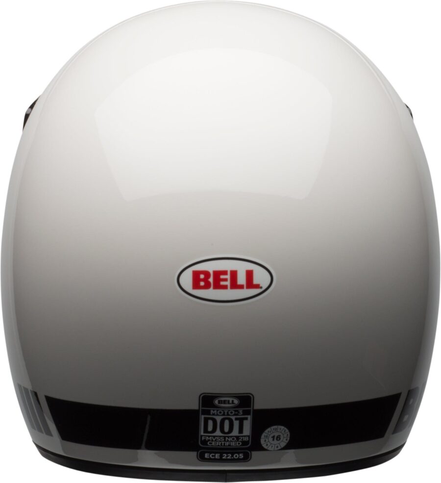 Kosmer Command Style Helmet – Gloss Vintage White with Oxblood & Blue Trim - Image 3