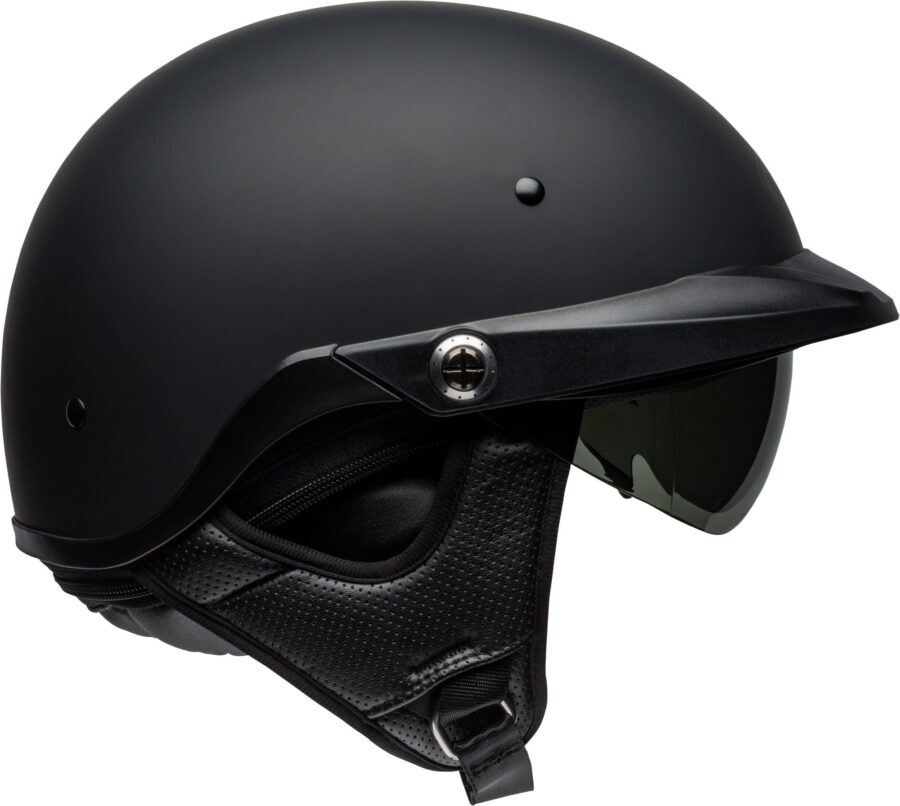 Kosmer Matte Black Helmet – Stylish Retro Protective Gear